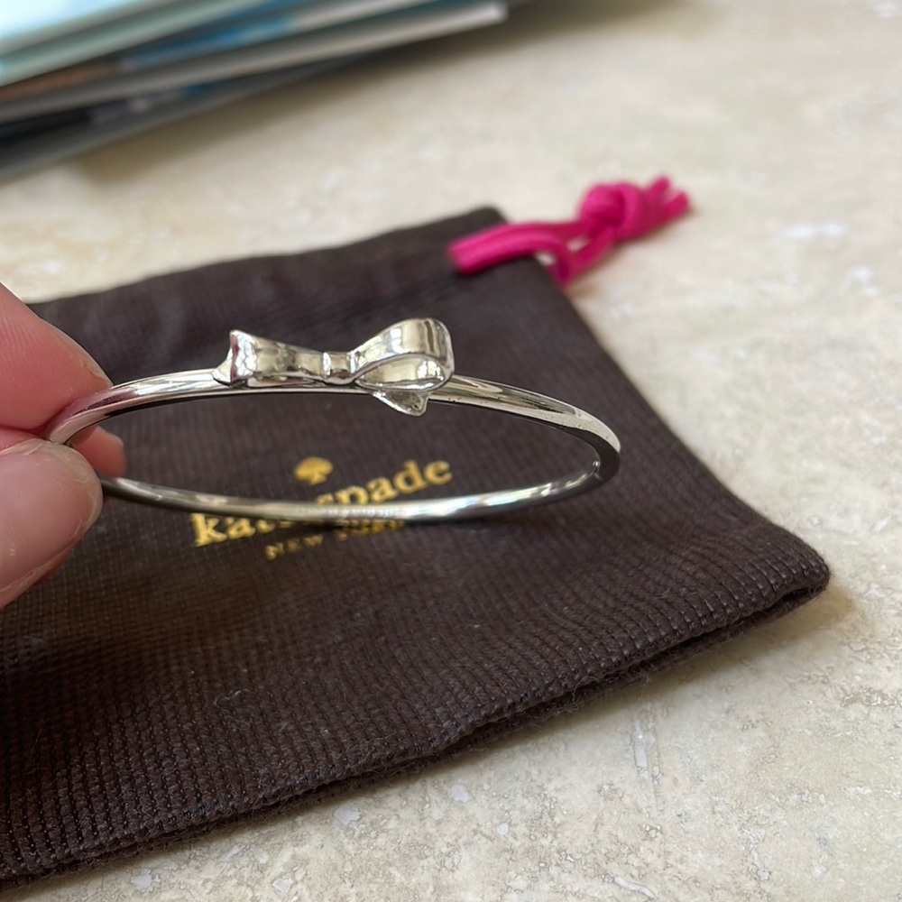 Kate Spade silver bracelet with bow